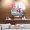 Designart - Couples Walking in London' Landscape Round Circle Metal Wall Art